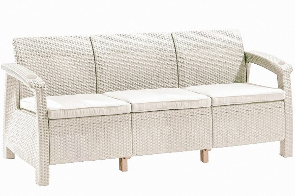 Трёхместный диван  Yalta Sofa 3 Seat белый купить в Липецке