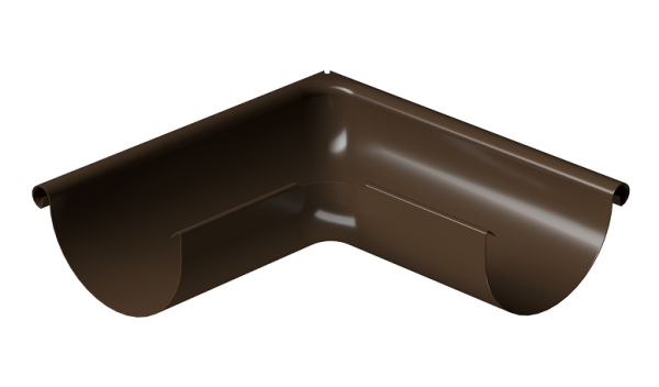 Угол внешний 90° D125 Döcke STAL PREMIUM Каштан, (RAL 8017) купить в Липецке