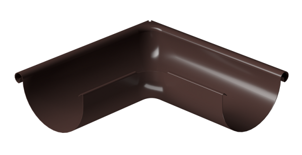 Угол внешний 90° D125 Döcke STAL PREMIUM Шоколад, (RAL 8019) купить в Липецке
