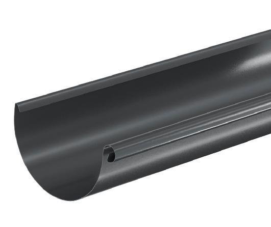 Водосток Aquasistem, система 125x90 - Водосточный желоб 3.00м RAL 7024 Тёмно-серый купить в Липецке