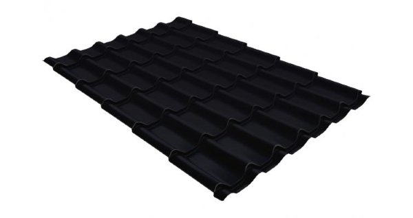 Металлочерепица классик GL 0,5 Velur20 RAL 9005 черный купить в Липецке