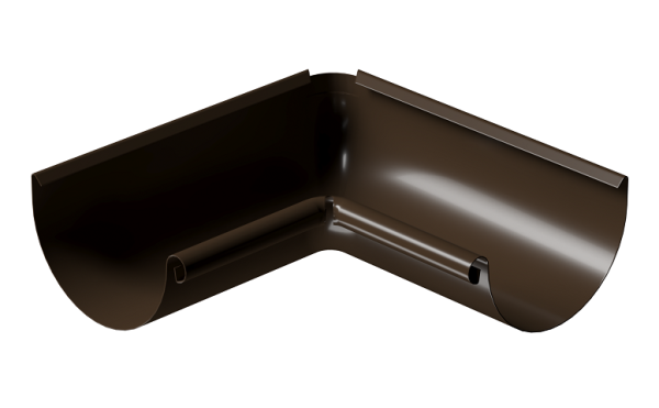 Угол внутренний 90° D125 Döcke STAL PREMIUM Каштан, (RAL 8017) купить в Липецке