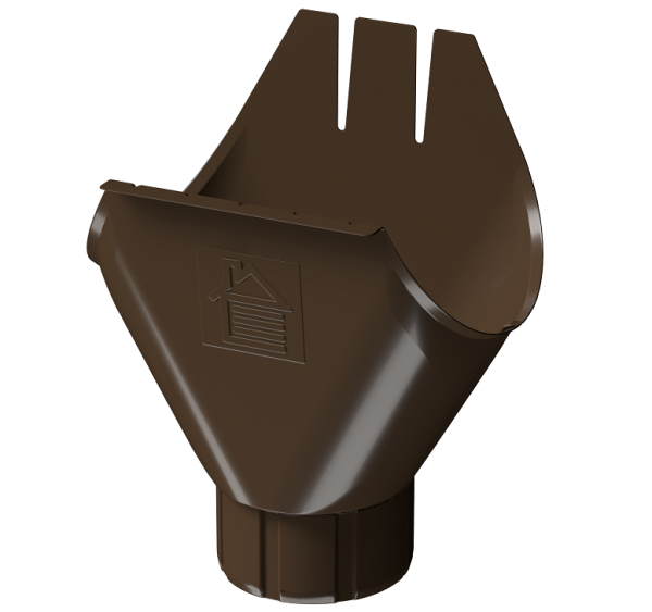 Воронка желоба D125 Döcke STAL PREMIUM Каштан, (RAL 8017) купить в Липецке