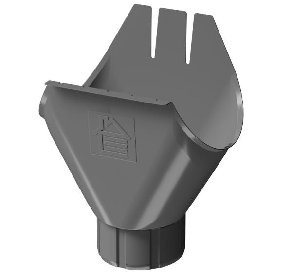 Воронка желоба D125 Döcke STAL PREMIUM Графит, (RAL 7024) купить в Липецке