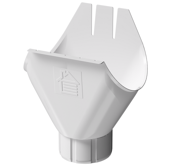 Воронка желоба D125 Döcke STAL PREMIUM Пломбир, (RAL 9010) купить в Липецке