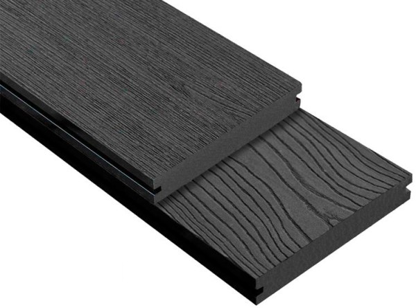 Террасная доска ДПК Outdoor 3D полнотелая STORM/OCEAN BLACK черная купить в Липецке