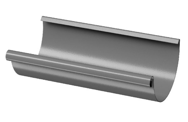 Желоб полукруглый D125 3 м Döcke STAL PREMIUM Графит, (RAL 7024) купить в Липецке