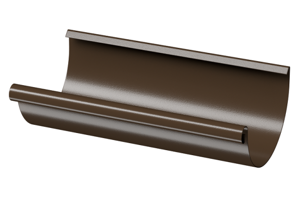 Желоб полукруглый D125 3 м Döcke STAL PREMIUM Каштан, (RAL 8017) купить в Липецке