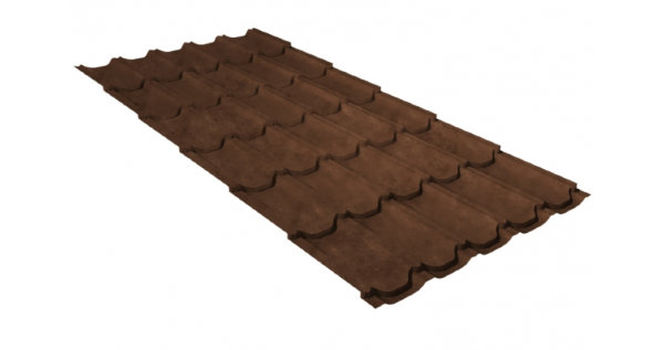 Металлочерепица квинта плюс GL 0,5 Safari Twincolor Brown купить в Липецке