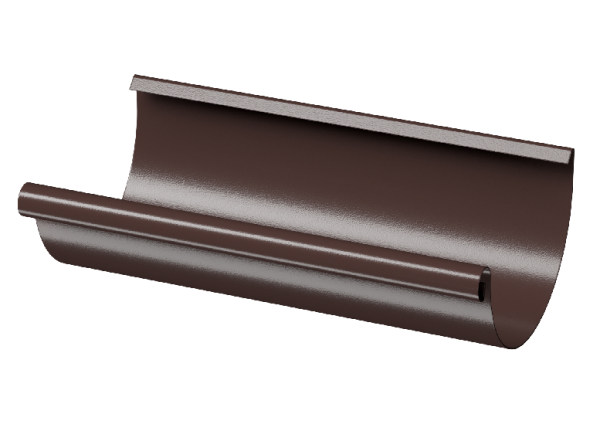 Желоб полукруглый D125 3 м Döcke STAL PREMIUM Шоколад, (RAL 8019) купить в Липецке