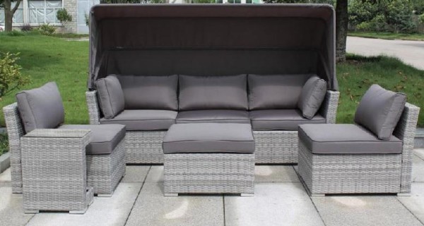 Диван-Трансформер AFINA плетеный из иск. ротанга AFM-320G Grey купить в Липецке