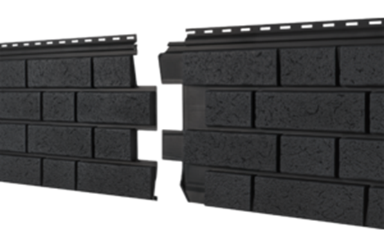 Фасадная панель Ю-пласт Стоун Хаус S-Lock Клинкер Нордик Графитовый купить в Липецке