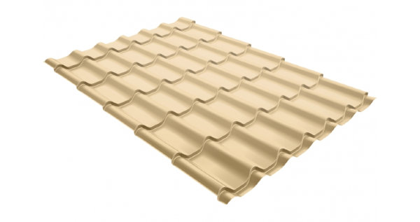 Металлочерепица классик 0,5 Satin RAL 1014 слоновая кость купить в Липецке
