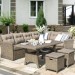 Комплект мебели AFINA плетеной из иск. ротанга AFM-307B Beige купить в Липецке