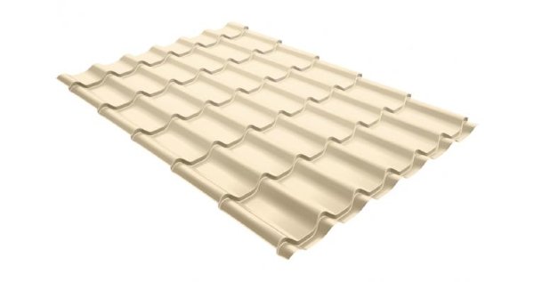 Металлочерепица классик 0,5 Satin RAL 1015 светлая слоновая кость купить в Липецке