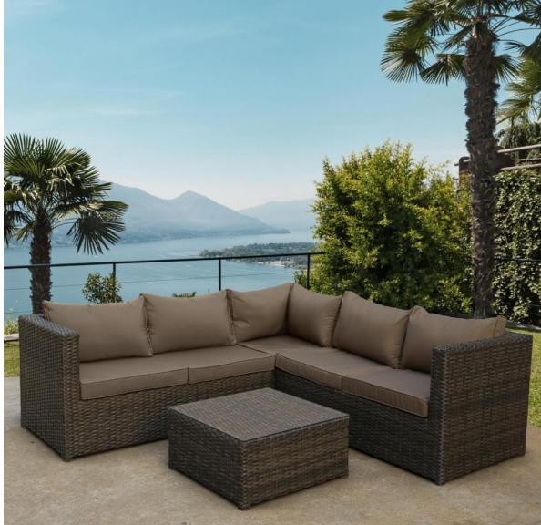 Комплект мебели AFINA плетеной из иск. ротанга YR825A Brown/Beige купить в Липецке