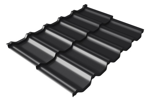 Металлочерепица модульная Квинта Uno Grand Line c 3D резом 0,5 Rooftop Matte RAL 9005 черный купить в Липецке