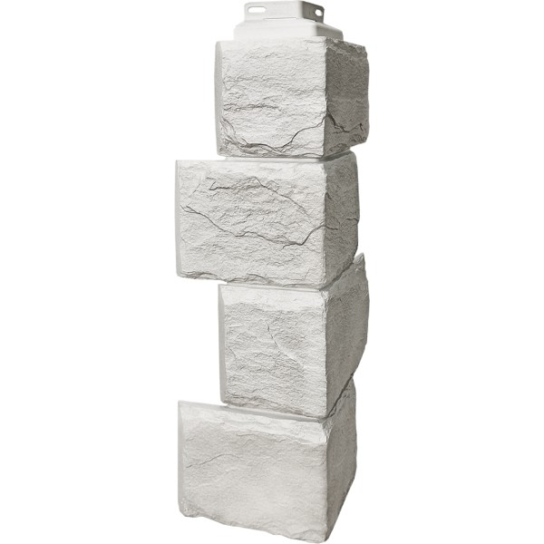 Цокольный сайдинг FineBer – Серия “Камень природный”, Угол наружный Жемчужный купить в Липецке