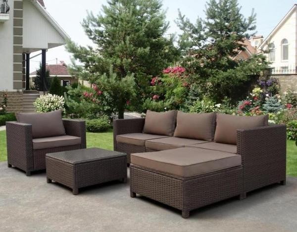 Комплект мебели AFINA плетеной из иск. ротанга YR821A Brown/Beige купить в Липецке