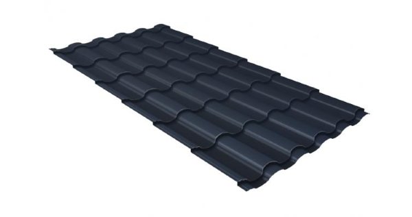 Металлочерепица кредо 0,5 Satin RAL 7024 мокрый асфальт купить в Липецке