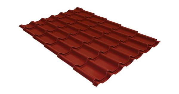 Металлочерепица классик 0,5 Satin RAL 3009 оксидно-красный купить в Липецке
