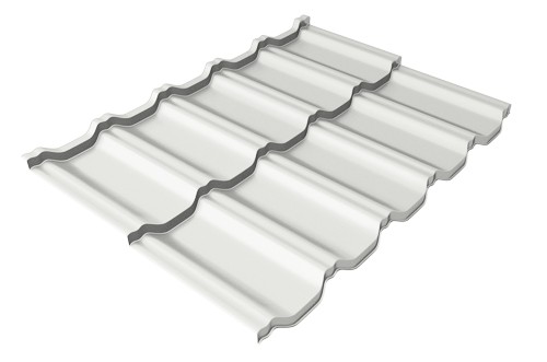 Металлочерепица модульная Квинта Uno Grand Line c 3D резом 0,5 Satin RAL 9003 сигнальный белый купить в Липецке
