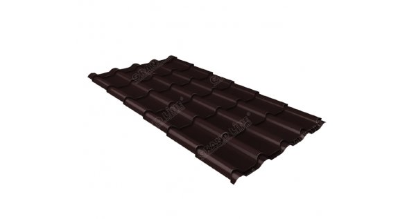 Металлочерепица камея GL 0,5 Quarzit RAL 8017 Metallic купить в Липецке