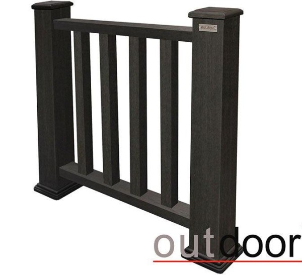 Ограждение из ДПК Outdoor Классик 3D STORM чёрный купить в Липецке