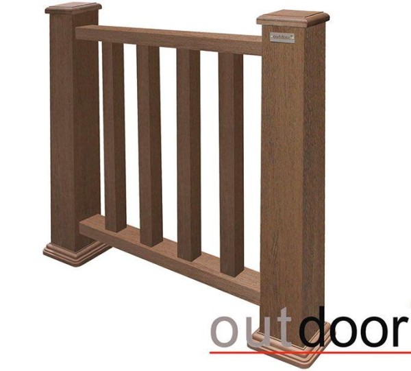 Ограждение из ДПК Outdoor Классик 3D STORM коричневый микс купить в Липецке