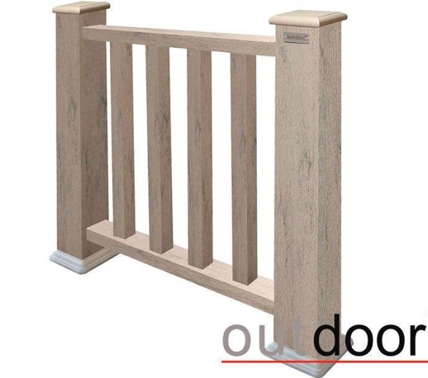 Ограждение из ДПК Outdoor Классик 3D STORM серый микс купить в Липецке