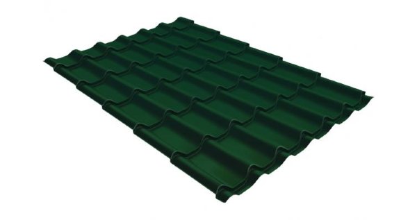 Металлочерепица классик GL 0,5 Velur20 RAL 6005 зеленый мох купить в Липецке
