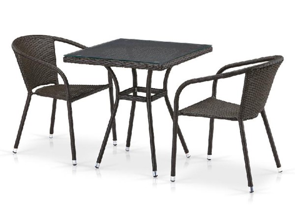 Комплект плетеной мебели AFINA из иск. ротанга T282BNT/Y137C-W53 Brown 2Pcs купить в Липецке