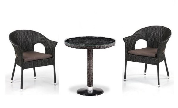 Комплект плетеной мебели AFINA из иск. ротанга T601/Y79A-W53 Brown 2Pcs купить в Липецке