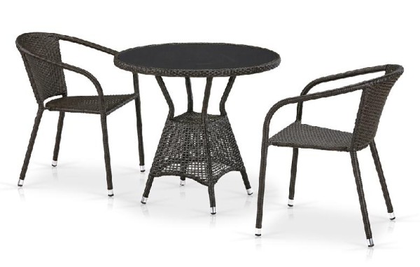 Комплект плетеной мебели AFINA из иск. ротанга T707ANS/Y137C-W53 Brown 2Pcs купить в Липецке