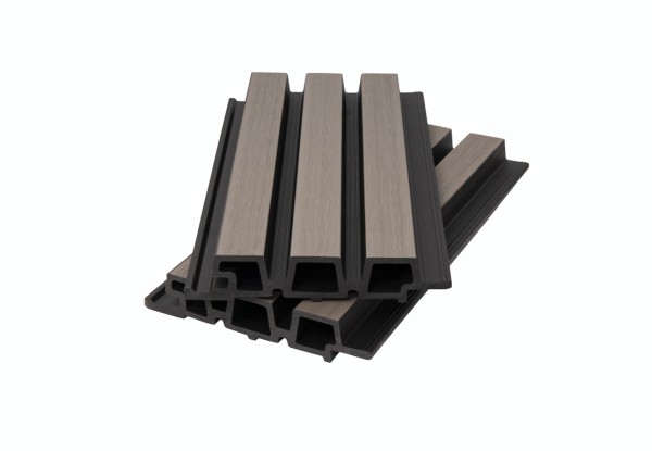 Фасадная панель брусковая двухцветная co-extrusion, snow mix купить в Липецке