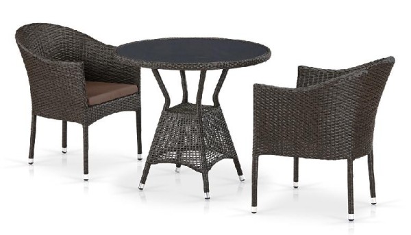 Комплект плетеной мебели AFINA из иск. ротанга T707ANS/Y350-W53 Brown 2Pcs купить в Липецке