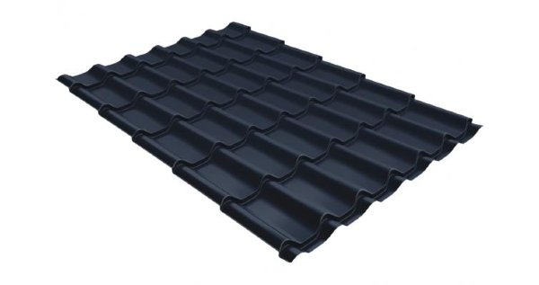Металлочерепица классик 0,5 Satin RAL 7024 мокрый асфальт купить в Липецке