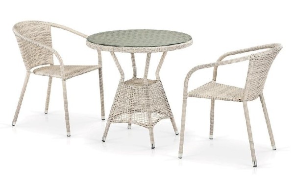 Комплект плетеной мебели AFINA из иск. ротанга T705ANT/Y137C-W85 Latte 2Pcs купить в Липецке