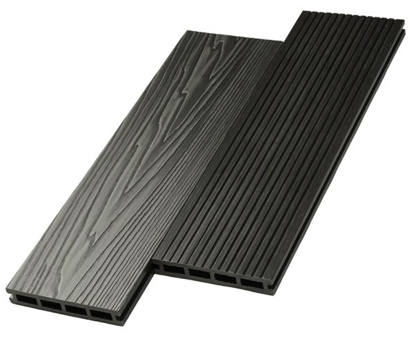 Террасная доска ДПК NanoWood двусторонняя New 3D тиснение + вельвет Графит купить в Липецке