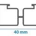 Лага алюминиевая KRONEX 40x15x3000 мм опорная Slim купить в Липецке