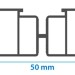 Лага алюминиевая KRONEX 50x25x3000 мм несущая купить в Липецке