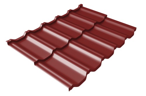 Металлочерепица модульная Квинта Uno Grand Line c 3D резом 0,5 Satin RAL 3011 коричнево-красный купить в Липецке