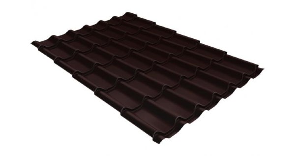 Металлочерепица классик 0,5 Satin RAL 8017 шоколад купить в Липецке