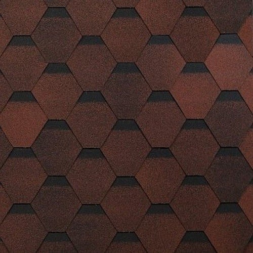 Гибкая черепица Shinglas, коллекция Оптима – Красный купить в Липецке