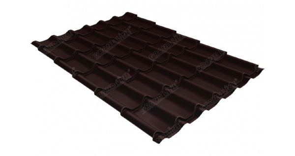 Металлочерепица классик GL 0,5 Quarzit RAL 8017 шоколад Metallic купить в Липецке