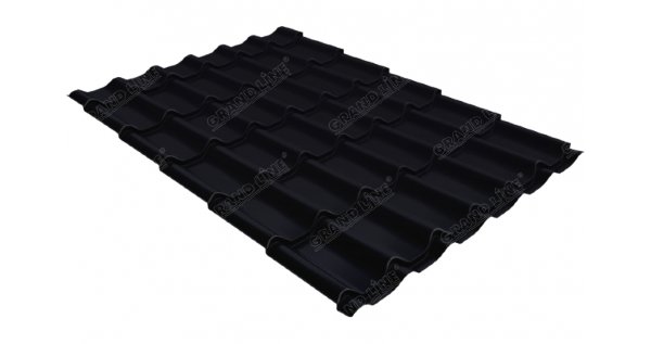 Металлочерепица классик 0,45 Drap RAL 9005 черный купить в Липецке
