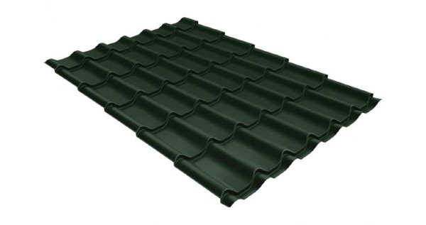 Металлочерепица классик 0,5 Satin RR 11 темно-зеленый купить в Липецке