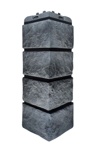 Угол наружный Grand Line Колотый Камень Антрацит, Шов чёрный купить в Липецке